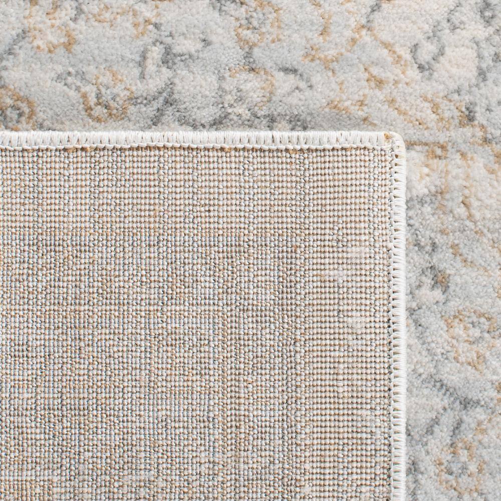 Jasper 8' x 10' Grey and Red Abstract Synthetic Rug