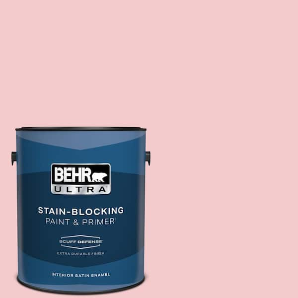 BEHR ULTRA 1 gal. #P160-1 Angel Kiss Extra Durable Satin Enamel Interior Paint & Primer