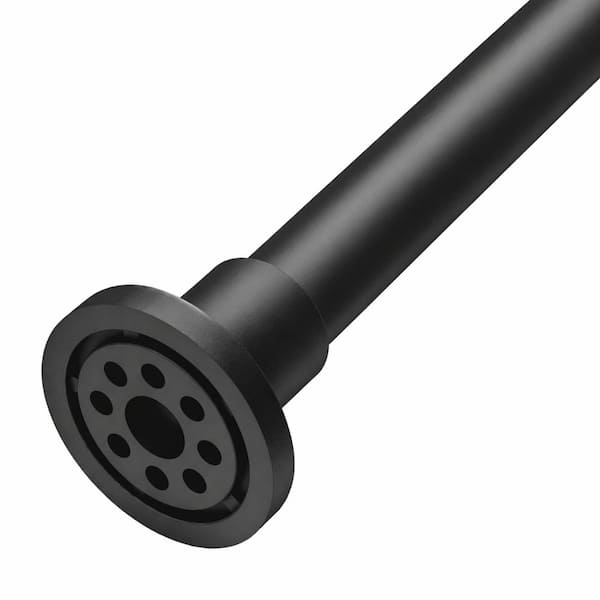 Heavy Duty Tension Shower Curtain Rod Adjustable 42-83 in. No-Drill Spring Pole for Bathroom in Black