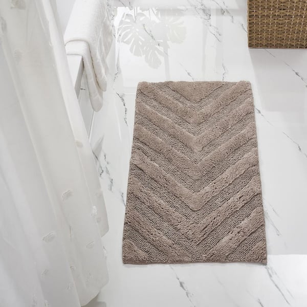 Better Trends Hugo 24 in. x 40 in. Sand 100% Cotton Rectangle Bath Rug
