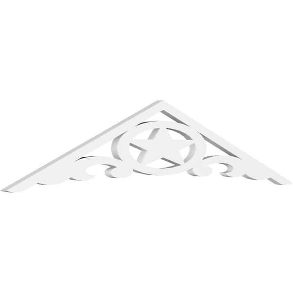Ekena Millwork 1 in. x 48 in. x 10 in. (5/12) Pitch Austin Gable Pediment Architectural Grade PVC Moulding