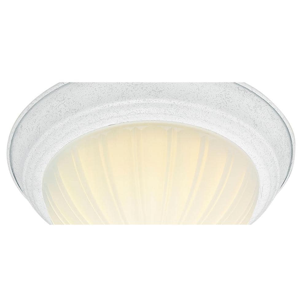Elegant White 11.25" Glass Flush Mount Ceiling Light