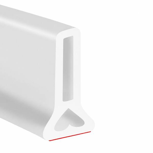 122 in. L x 2 in. H Silicone Shower Threshold Water Dam for Bathroom and Kitchen