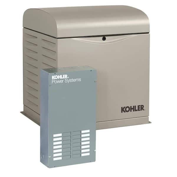 KOHLER 12,000-Watt Air Cooled Standby Generator with 100 Amp 12-Circuit Load Center Automatic Transfer Switch