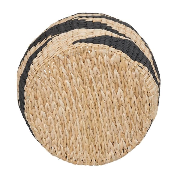 Round Flat Basket, 290x40 mm, Woven, Light Wood Color 