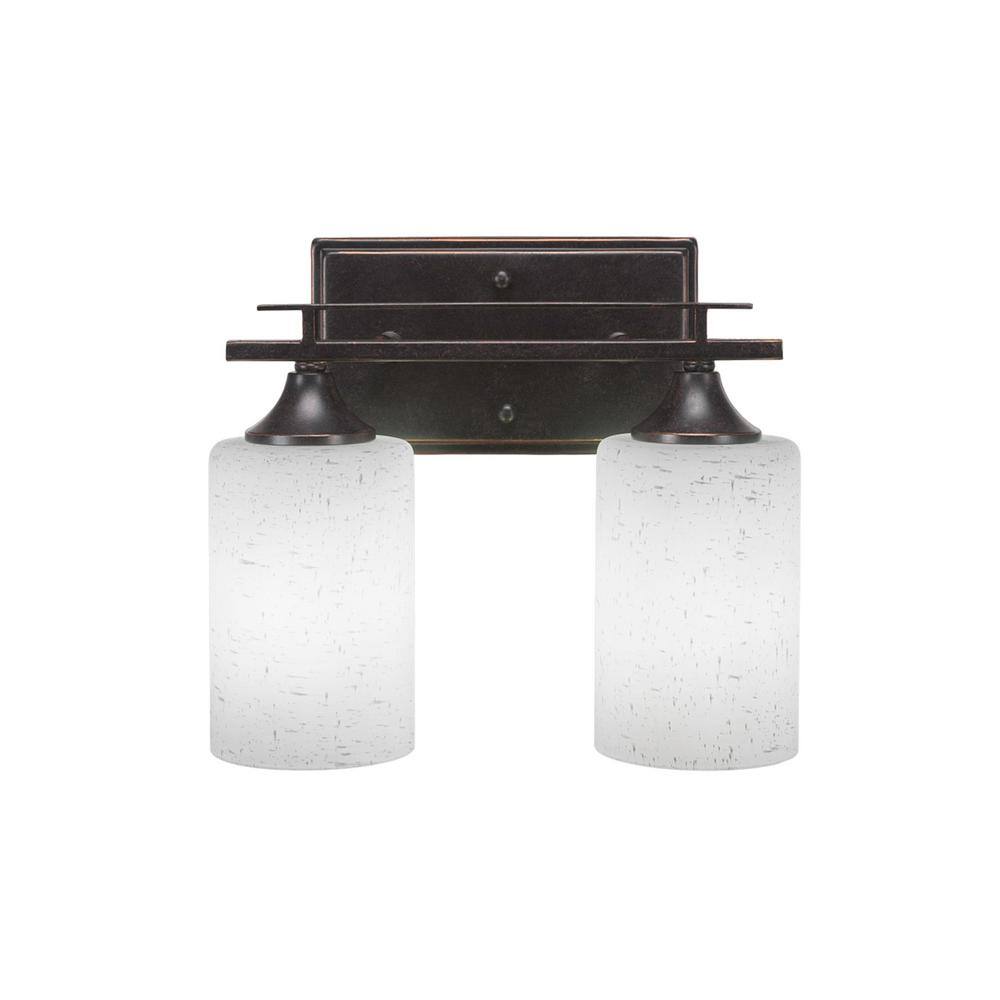 Ontario 11.25 in. 2-Light Dark Granite Vanity Light