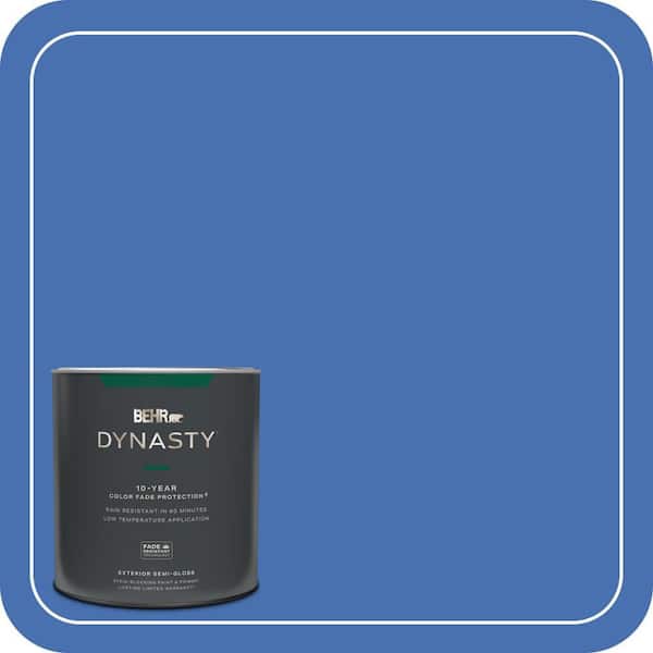 BEHR DYNASTY 1 qt. Home Decorators Collection #HDC-SM16-07 Croquet Blue Semi-Gloss Exterior Stain-Blocking Paint & Primer