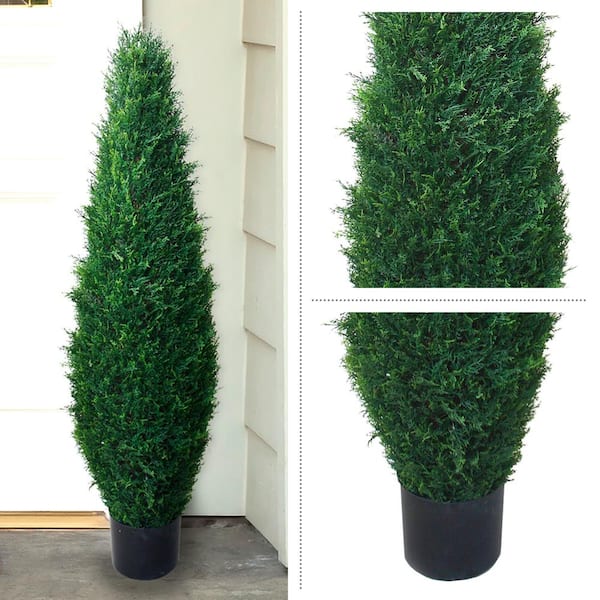 Pure Garden 41 in. Faux Potted Artificial Cyprus Tree W150018