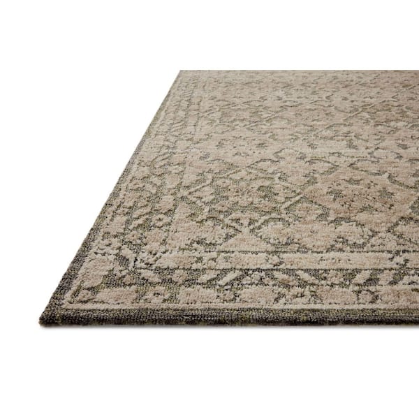 Percival Sage / Stone 7 ft. 9 in. x 9 ft. 9 in. Traditional Area Rug