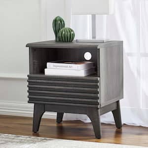 Render 1-Drawer Nightstand in Charcoal