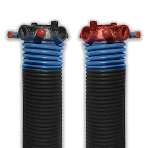 0.283 in. Wire x 1.75 in. D x 44 in. L Torsion Springs in Light Blue Left and Right Wound Pair for Sectional Garage Door