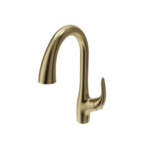 Pagano 2.0 Single Handle Pull Down Sprayer Kitchen Faucet in Brushed Gold