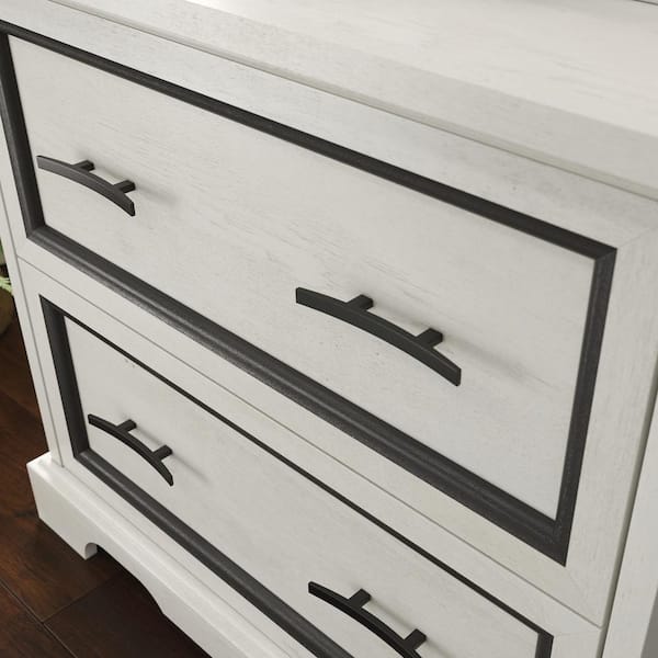 SAUDER Dixon City 3-Drawer Pebbled White 27 in. H x 15 in. W x 18 in. D  Engineered Wood Vertical Mobile File Cabinet 432890 - The Home Depot