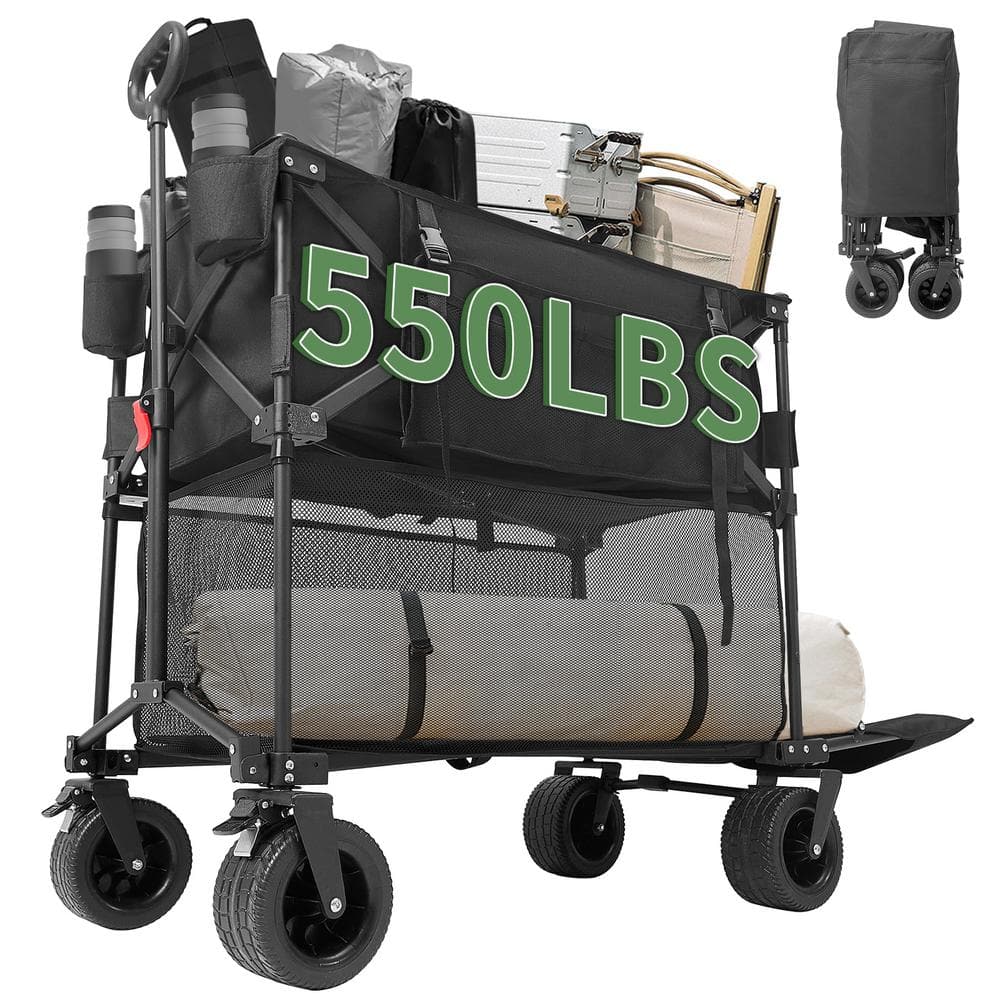 New! Versatile Folding Wagon Cart for Sports, store Shopping, and Camping