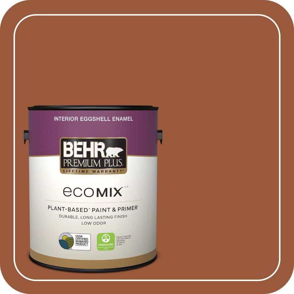 1 gal. #230D-7 Cinnamon Brandy Eggshell Enamel EcoMix Plant-Based Interior Paint & Primer price history on PriceWatchPro