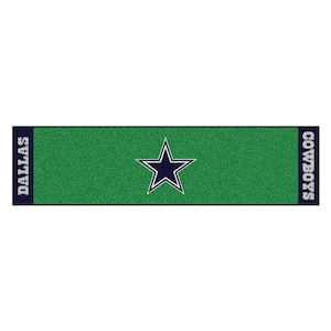 NFL Dallas Cowboys 1 ft. 6 in. x 6 ft. Indoor 1-Hole Golf Practice Putting Green