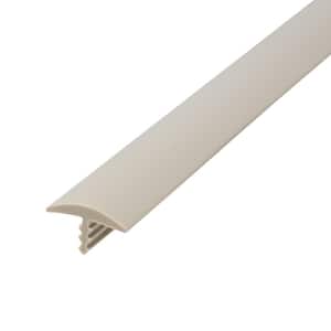 5/8 in. Putty Grey Flexible Polyethylene Center Barb Hobbyist Pack Bumper Tee Moulding Edging 25 ft. long Coil