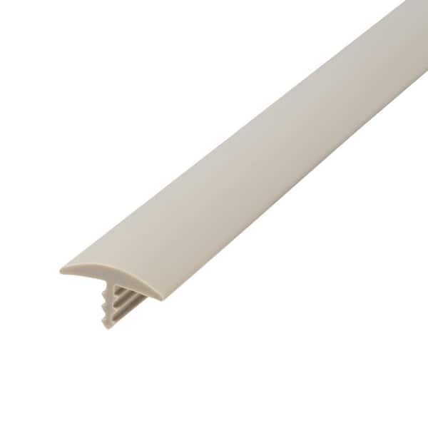 Outwater 5/8 in. Putty Grey Flexible Polyethylene Center Barb Hobbyist Pack Bumper Tee Moulding Edging 25 ft. long Coil