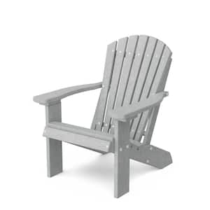 Heritage Light Gray Plastic Outdoor Child Adirondack Chair