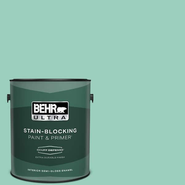 BEHR ULTRA 1 gal. Home Decorators Collection #HDC-SM14-6 Thermal Aqua Extra Durable Semi-Gloss Enamel Interior Paint & Primer