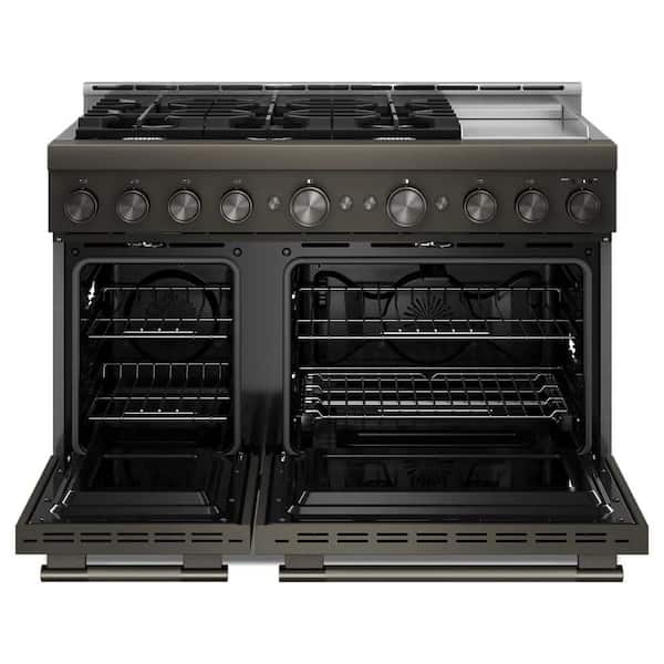 KitchenAid 48 in. 6 Burners Commercial-Style Double Oven Gas Range