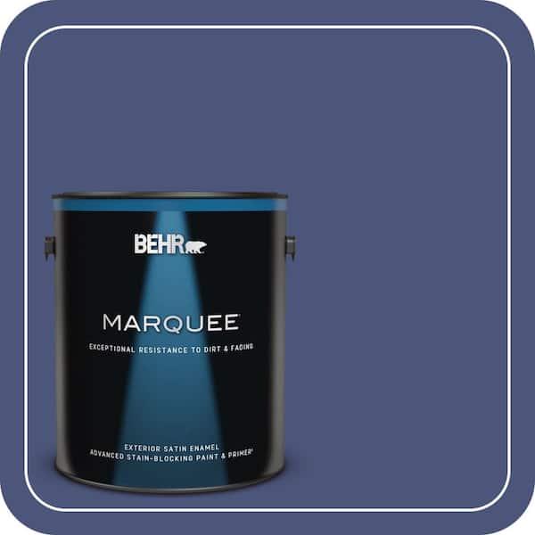 BEHR MARQUEE 1 gal. #620D-7 Deep Indigo Satin Enamel Exterior Paint & Primer