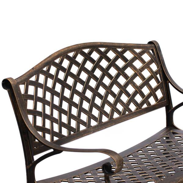 ZDMZR Outdoor Bench, Metal Park Bench Cast Iron Outdoor Benches Front Porch  Outdoor Furniture for Patio, Garden Bench, Park, Lawn, Yard (Size 