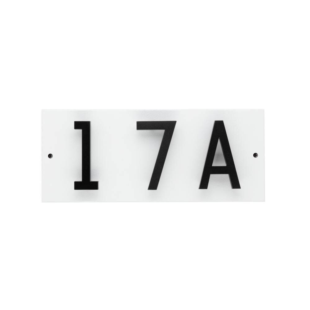 Floating Stand-Off 3-Number Horizontal Sign, White /w/ Black Modern Font Numbers price history on PriceWatchPro