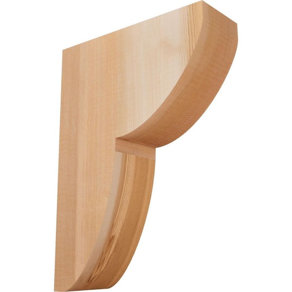 Ekena Millwork 3-1/2 in. x 10 in. x 14 in. Western Red Cedar Crestline Smooth Corbel