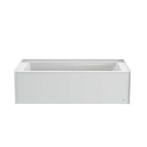 PROJECTA 66 in. x 32 in. Skirted Whirlpool Bathtub with Left Drain in White