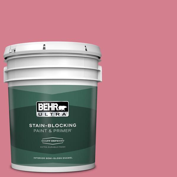 BEHR ULTRA 5 gal. #P140-4 I Pink I Can Extra Durable Semi-Gloss Enamel Interior Paint & Primer