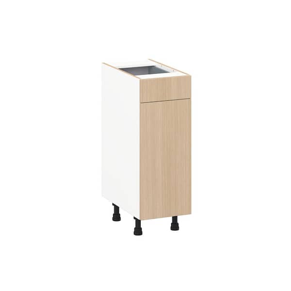 Timberline Mojavi Oak Slab Assembled Vanity Base Cabinet with 1-Drawers (12 in. W x 34.5 in. H x 21 in. D)