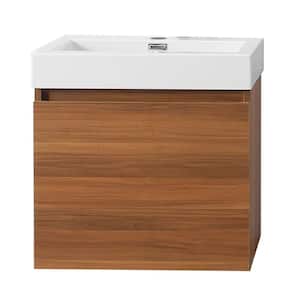 Zuri 23 in. W x 18 in. D x 22 in. H Single Sink Bath Vanity in Plum with Polymarble Top