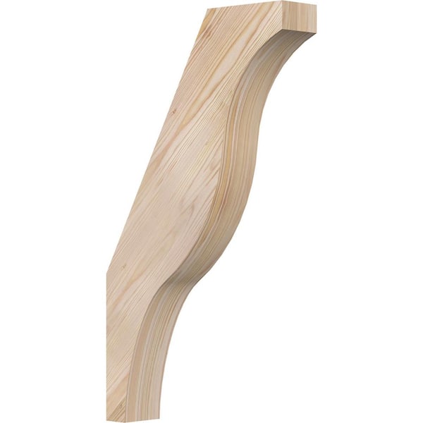 Ekena Millwork 3 1/2"W x 16"D x 28"H Funston Smooth Knee Brace, Douglas Fir