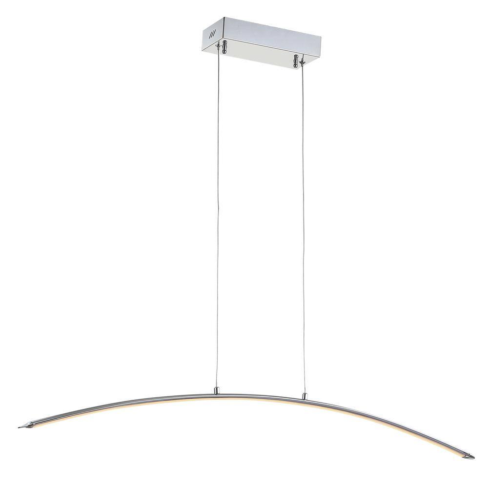 41.5" Chrome Adjustable LED Linear Pendant Light