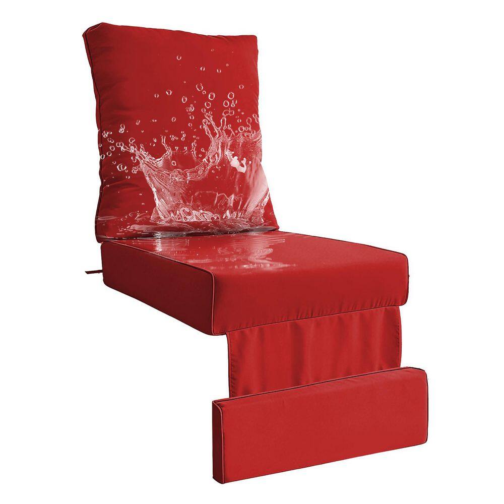 23 in. W x 28 in. H Outdoor Deep Seat Cushion Replacement, Waterproof Patio Chair Sofa Cushion, Red price history on PriceWatchPro