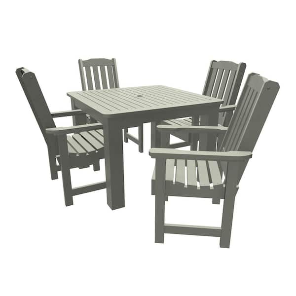 Highwood Springville 5-Pieces Square Recycled Plastic Outdoor Dining Set