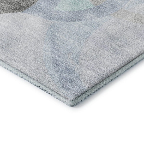 Mayfield Premium Machine Washable Abstract AMF2168 Taupe 8 ft. x 8 ft. Round Rug