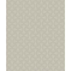 Boutique Collection Beige Shimmery Geometric Zen Non-pasted Paper on Non-woven Wallpaper Roll