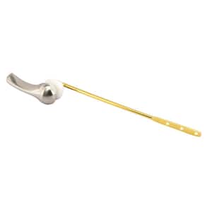 Toilet Tank Lever in Brushed Nickle Handle with a Brass-Plated Arm with Plastic Nut (2-Pack)