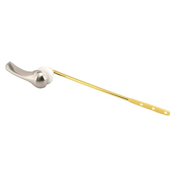 Prime-Line Toilet Tank Lever in Brushed Nickle Handle with a Brass ...