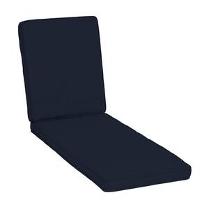 Sunbrella Premium Foam 26 in. x 31 in. Outdoor Chaise Cushion in Canvas Navy