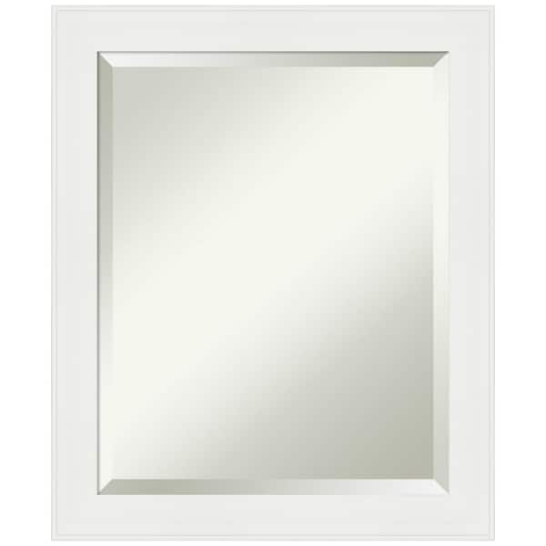 Amanti Art Vanity White Narrow 19.5 in. H x 23.5 in. W Framed Wall Mirror