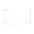 White 4-Gang Blank Plate Wall Plate (1-Pack)