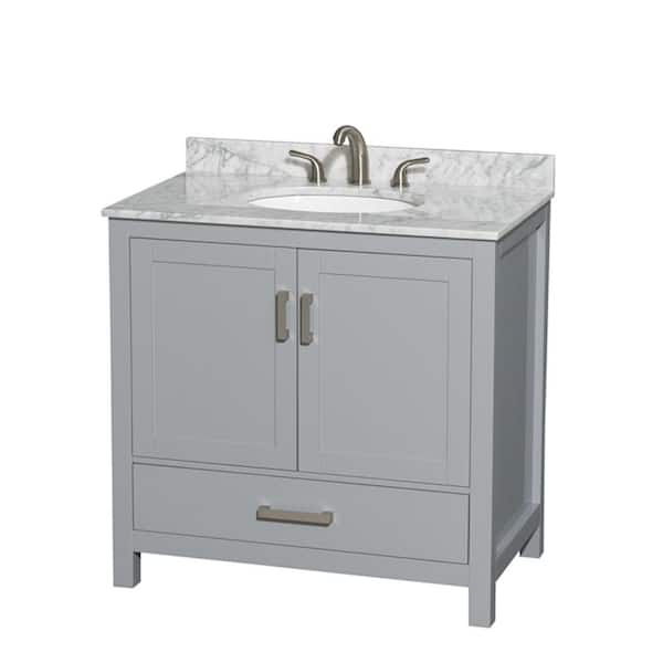 Wyndham Collection Sheffield 36 in. W x 22 in. D x 35 in. H Single Bath ...