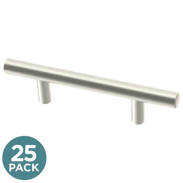 Liberty 25-Pack Simple Bar 3 in. (76 mm) Modern Cabinet Drawer Bar Pulls in Stainless Steel