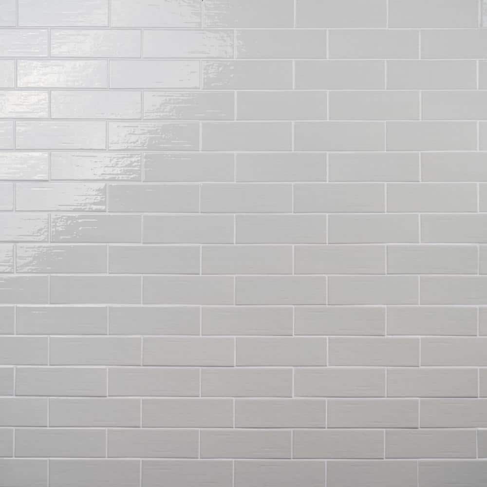 Crux Silver 2.81 in. x 0.43 in. Polished Porcelain Subway Wall Tile Sample price history on PriceWatchPro