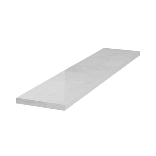 21.25 in. W Carlsber Marble Sidesplash in White