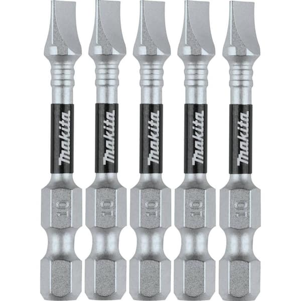 Makita Impact XPS #10 Slotted 2 in. Power Bit (5-Pack)
