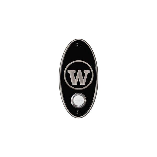 Broan-NuTone College Pride University of Washington Wireless Door Chime Push Button - Satin Nickel